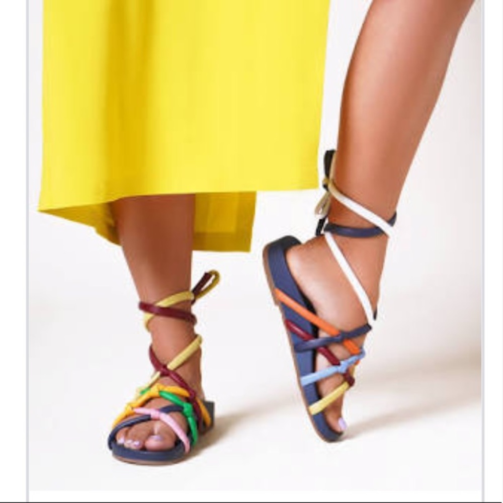 Charlotte stone - noemi multi colored sandals size 7